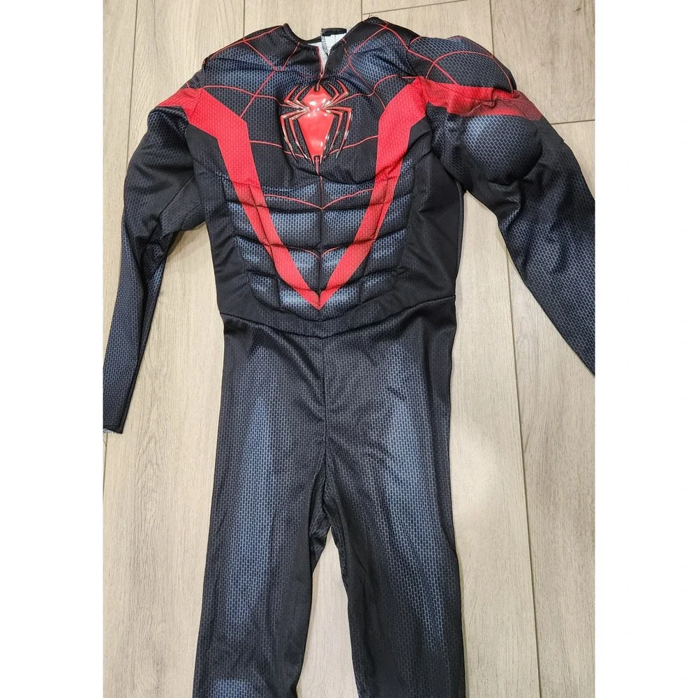 Miles Morales Marvel Spider-Man Costume Boys L Padded Muscle Jumpsuit Halloween